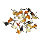 Multicolour Baltic Amber Brunch Brooch