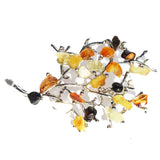 Multicolour Baltic Amber Brunch Brooch
