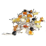 Multicolour Baltic Amber Brunch Brooch