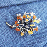 Multicolour Baltic Amber Brunch Brooch