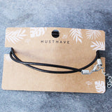 Simple Black Cord or real leather Necklace 18" Necklace for Pendant