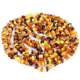 Long Classic Baltic Roundish Amber Necklace, 48 inch. or 120cm