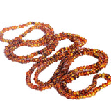 Long Classic Baltic Roundish Amber Necklace, 48 inch. or 120cm