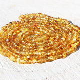 Long Classic Baltic Roundish Amber Necklace, 48 inch. or 120cm