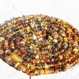 Long Classic Baltic Roundish Amber Necklace, 48 inch. or 120cm