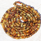 Long Classic Baltic Roundish Amber Necklace, 48 inch. or 120cm