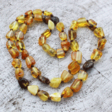 Long Honey-Mix Baltic Amber Necklace