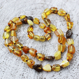 Long Honey-Mix Baltic Amber Necklace
