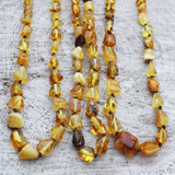 Long Honey-Mix Baltic Amber Necklace
