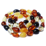 Beautiful Olive Baltic Amber Shape Bead Necklaces