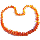 Cherry Unpolished Round Shape Amber Necklace
