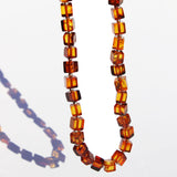 Elegant Polished Baltic Amber Necklace CUBES