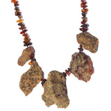Unpolished Baltic amber Collar