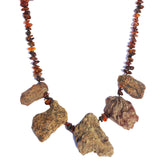 Unpolished Baltic amber Collar