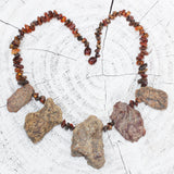 Unpolished Baltic amber Collar