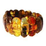 Large Polished Amber Bracelet - Autumn Colours