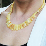 Unpolished Baltic amber Necklace - Collar