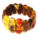 Large Polished Amber Bracelet - Autumn Colours