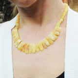 Unpolished Baltic amber Necklace - Collar
