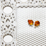 Honey Baltic Amber Studs - Ladybirds