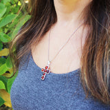 Baltic Amber Silver Pendant Cross