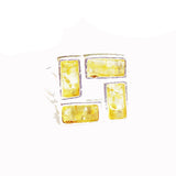 Elegant Square Shape Baltic Amber ring