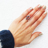 Elegant Marquise Shape Baltic Amber Ring