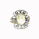 Elegant Shape Baltic Amber Ring