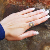 Elegant Shape Baltic Amber Ring