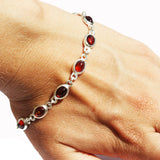 Oval Amber Silver Bracelet, Baltic Amber