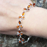 Stunning Amber Silver Bracelet Trio
