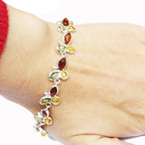 Stunning Amber Silver Bracelet Trio