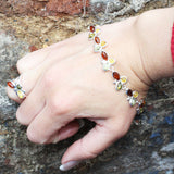 Stunning Amber Silver Bracelet Trio