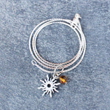 Silver Burning Sun Pendant