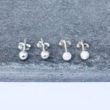 Beautiful Sterling Silver Dot Stud Earrings