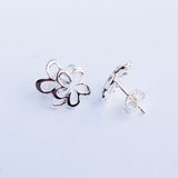 Beautiful Sterling Silver Flower Stud Earrings
