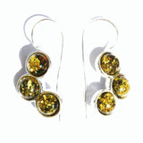 Baltic Amber Earrings - Triple Circles