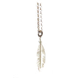 Sterling Silver Charm-Pendant Feather