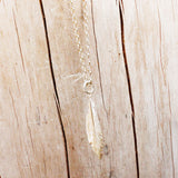 Sterling Silver Charm-Pendant Feather