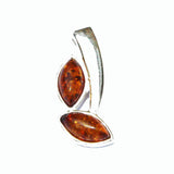 Baltic Amber Pendant - Double Leaf