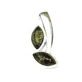 Baltic Amber Pendant - Double Leaf