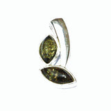Baltic Amber Pendant - Double Leaf