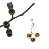 Baltic Amber Pendant - Triple Circle