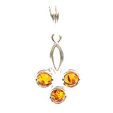 Baltic Amber Pendant - Triple Circle
