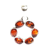 Multicolour Baltic Amber Pendant - Circle