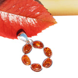 Multicolour Baltic Amber Pendant - Circle