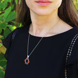 Multicolour Baltic Amber Pendant - Circle