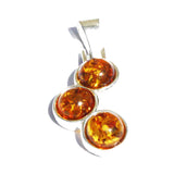 Baltic Amber Pendant Triple Circle