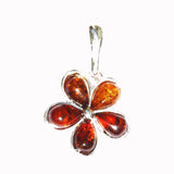 Baltic Amber Pendant - Flower