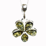 Baltic Amber Pendant - Flower